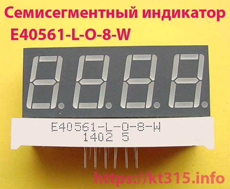 Семисегментный индикатор E40561-L-O-8-W 1 Семисегментный индикатор E40561-L-O-8-W